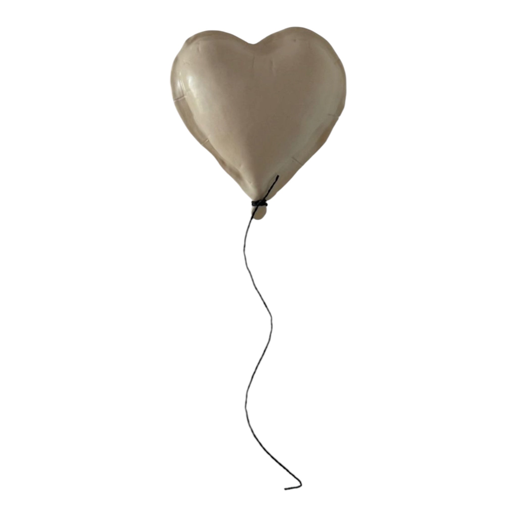 Wall Hanging Heart Balloon White Matte - Small
