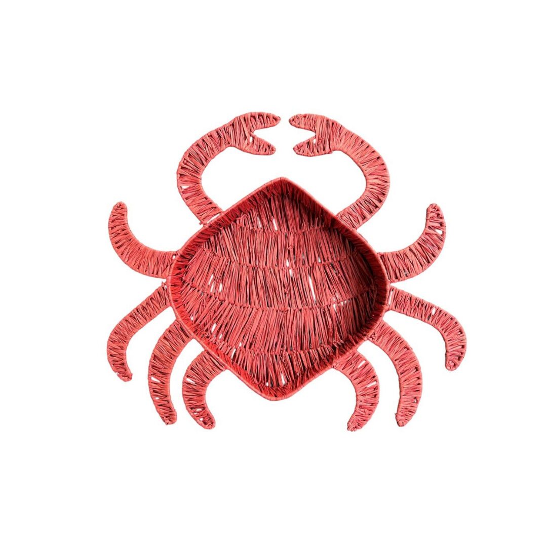 Natural Raffia Basket - Crab
