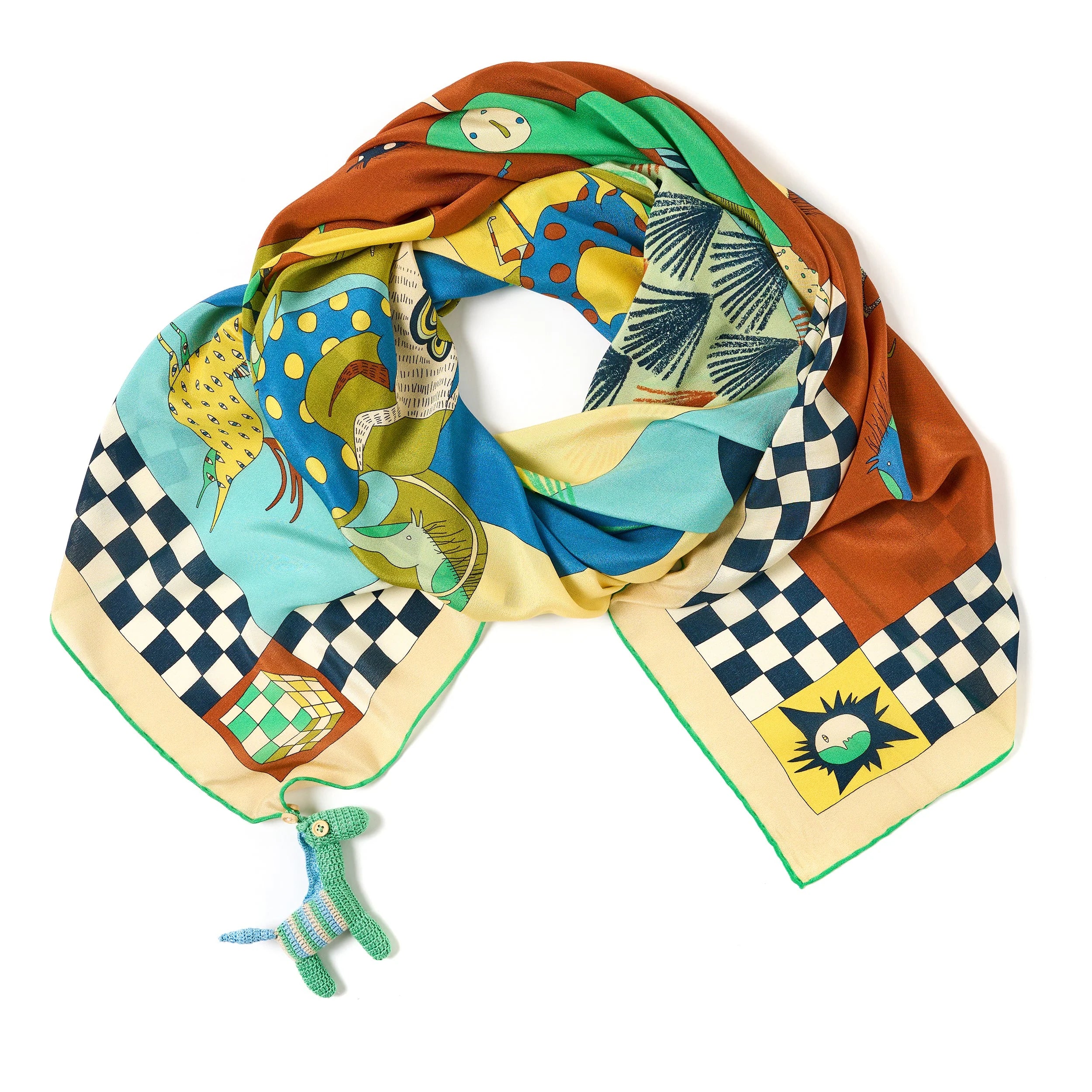 Equine Harmony Silk Scarf - 137x137 cm