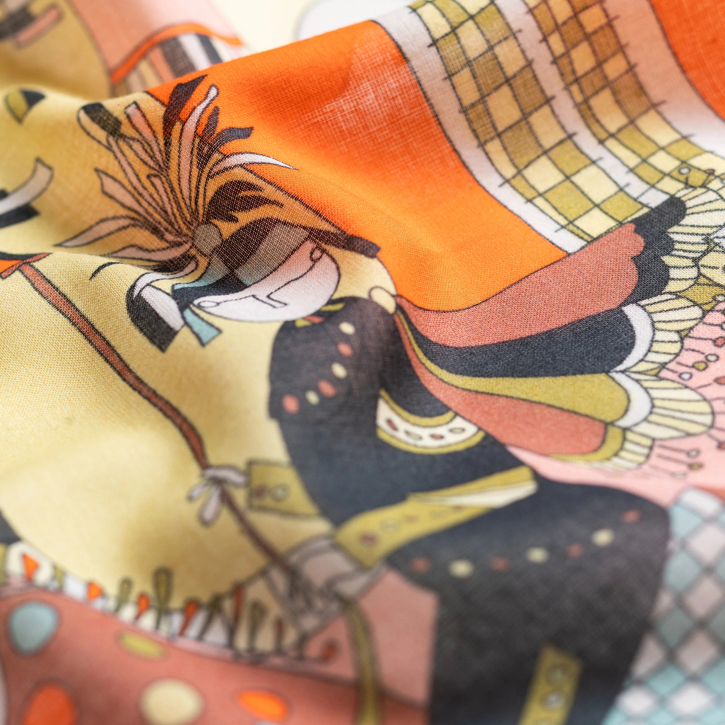 The Dragon Speaks Cotton Scarf - 137x137 cm