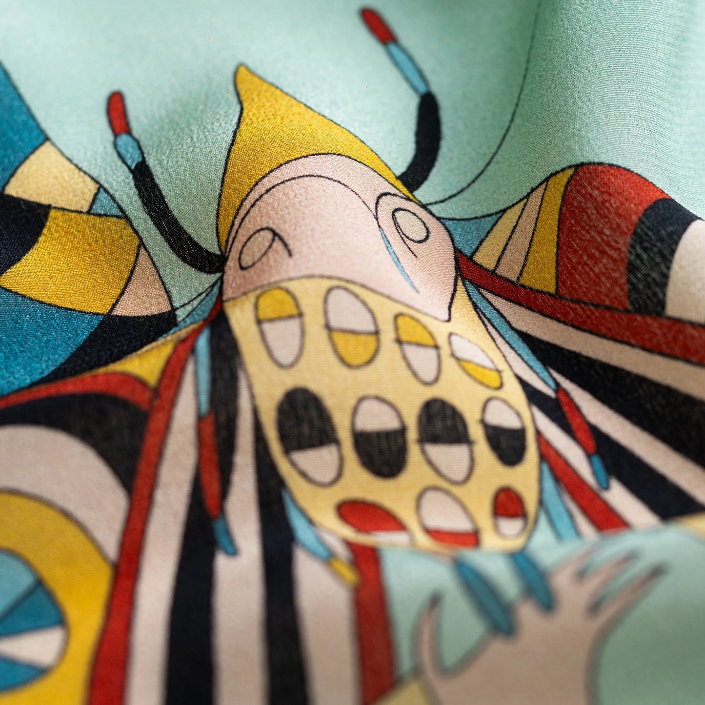 Creepy Crawly Silk Scarf - 137x137 cm