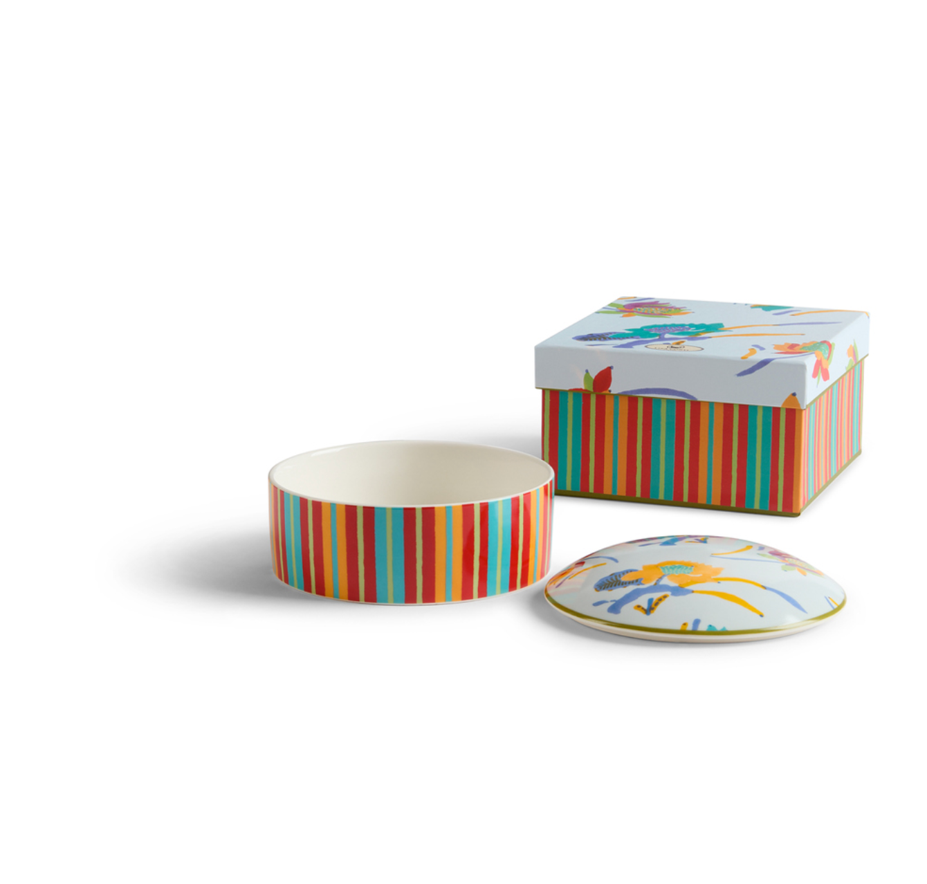 Japanese Porcelain Trinket Box - Light Blue