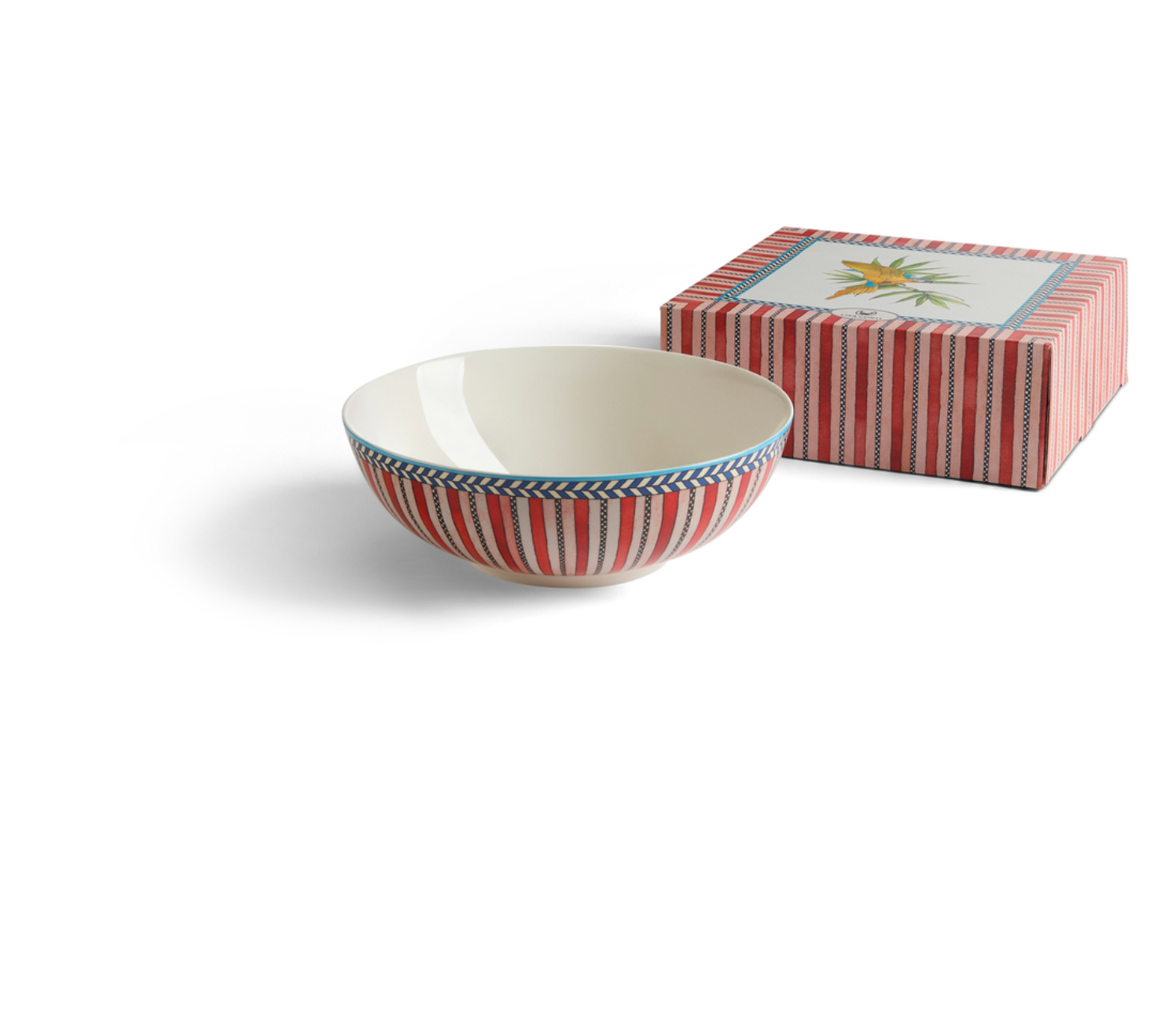 Jungle Parrot Porcelain Salad Bowl