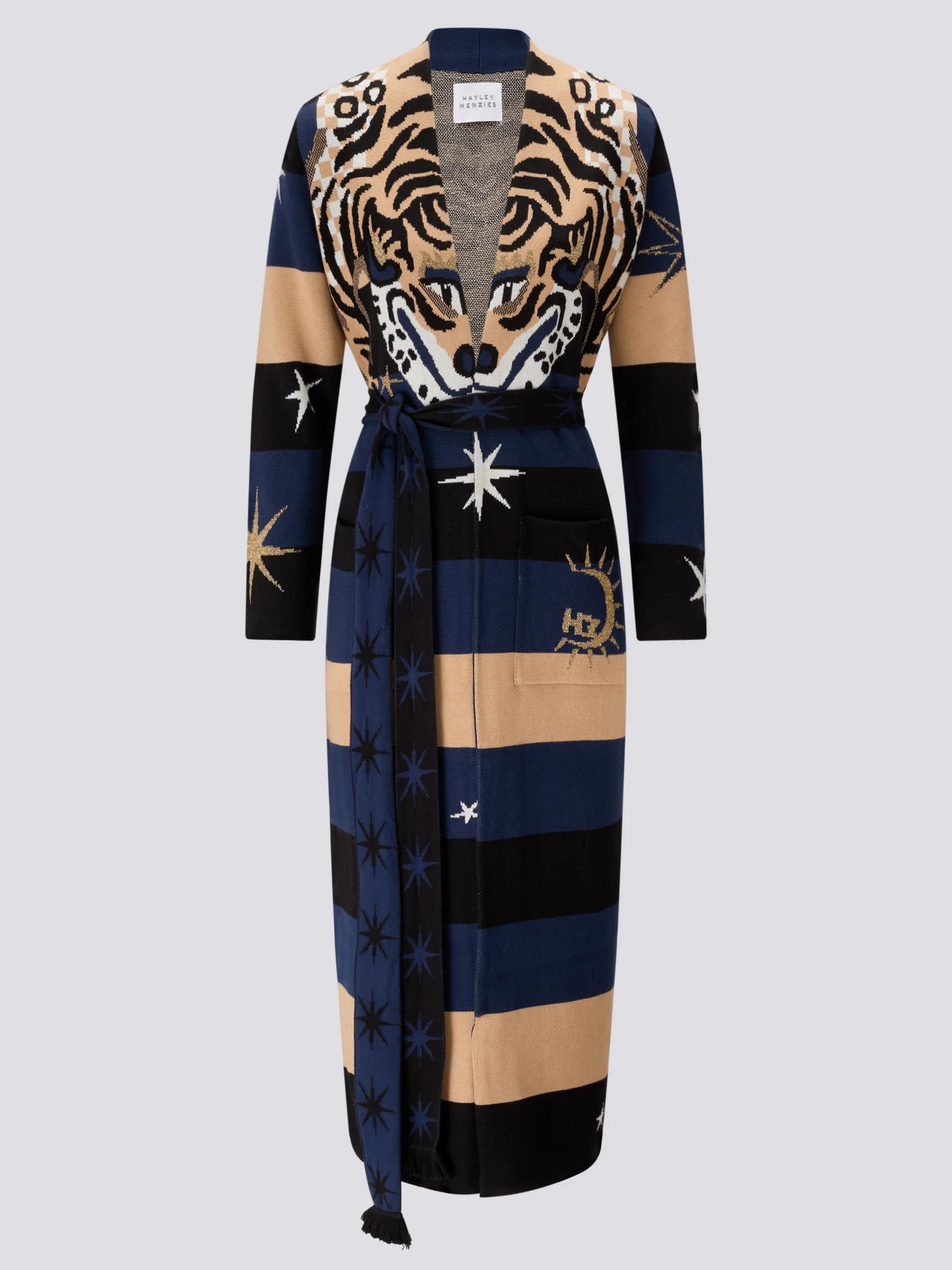 Hayley Menzies Tiger Cotton Jacquard Duster Navy