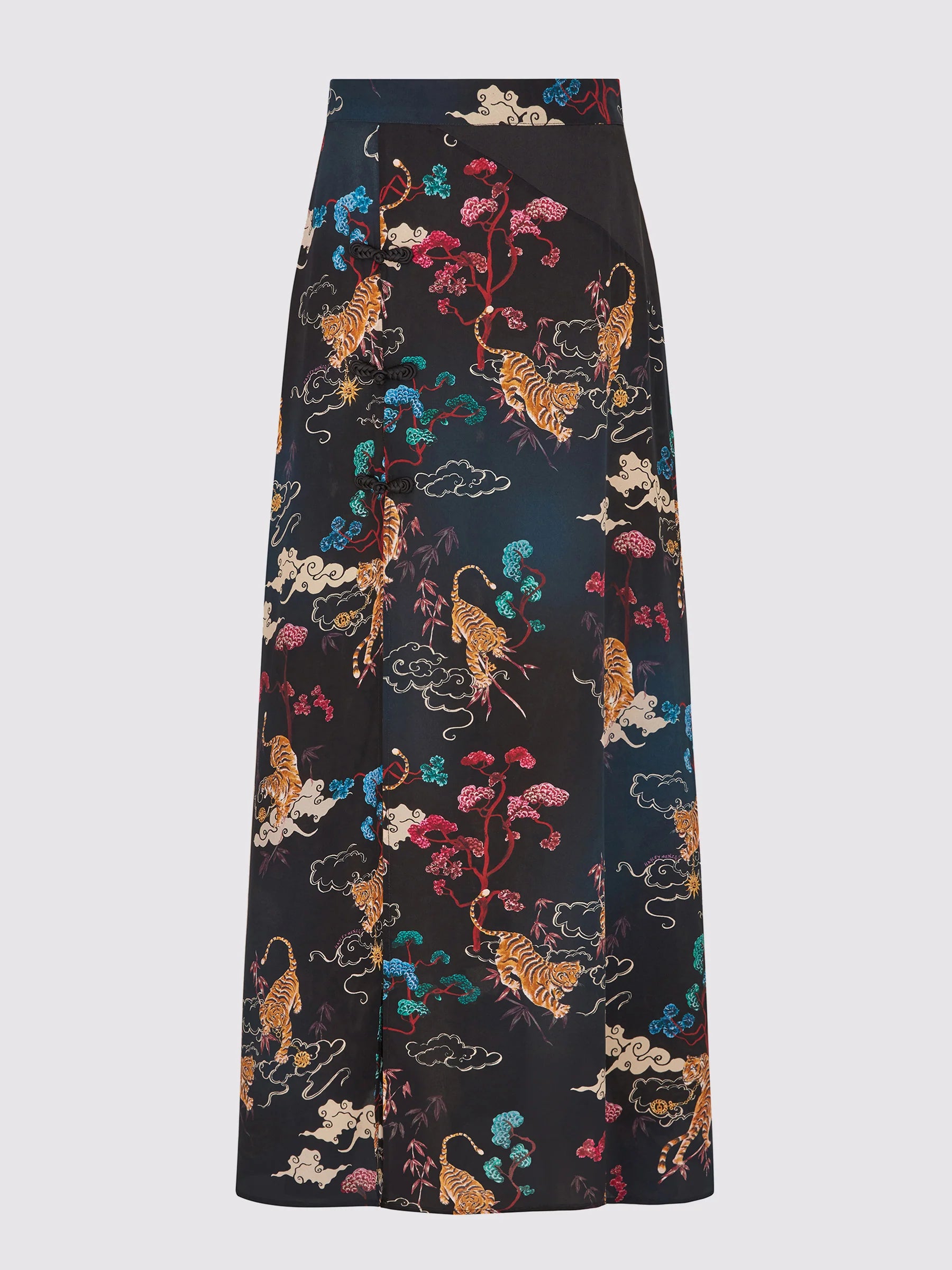 Hayley Menzies Courageous Tiger Silk Maxi Skirt