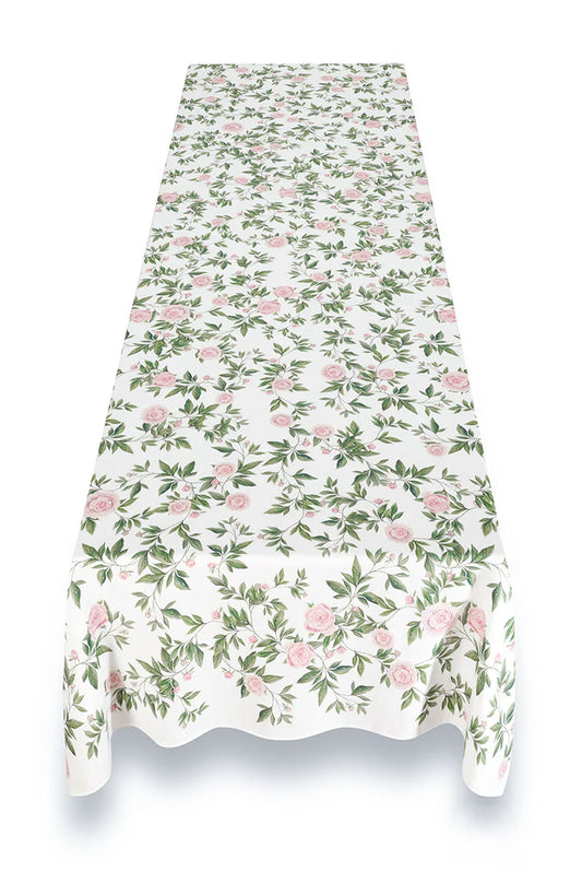 Trailing Peony Linen Tablecloth