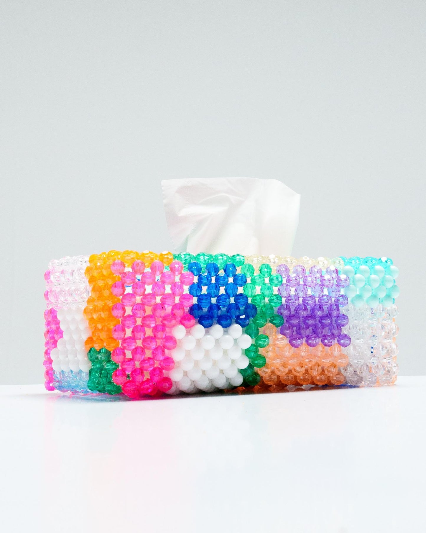 Rainbow Beaded Tissue Box - Patchy