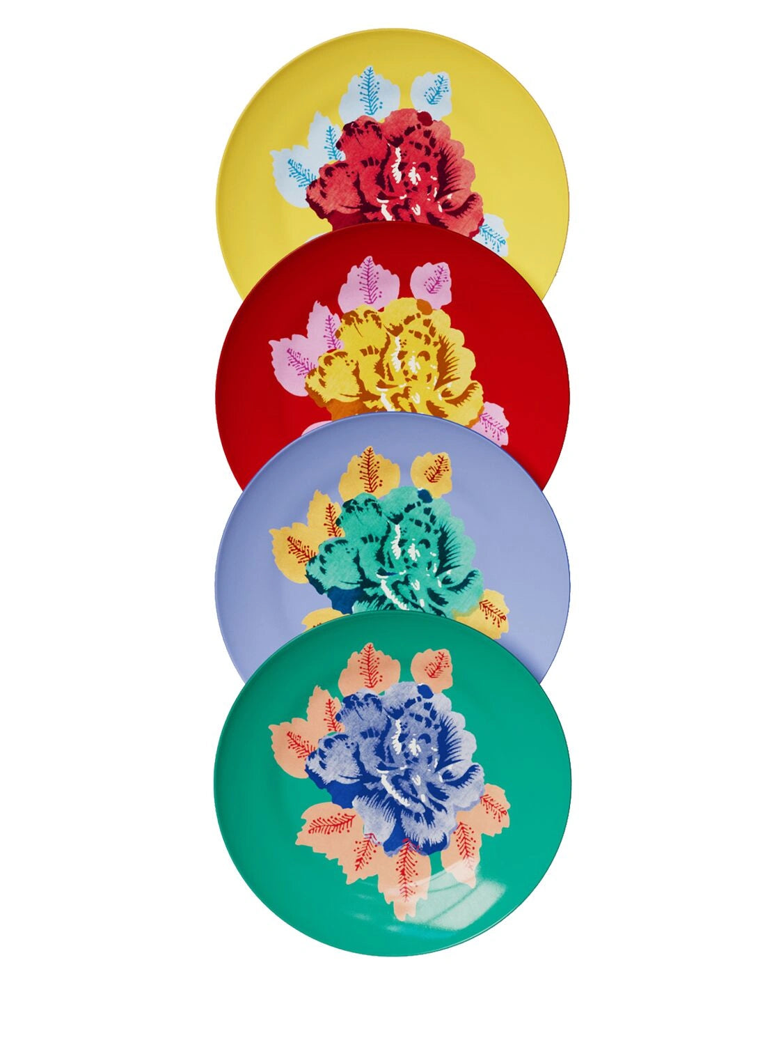 Indian Tiger Porcelain Dessert Plates Set of 4