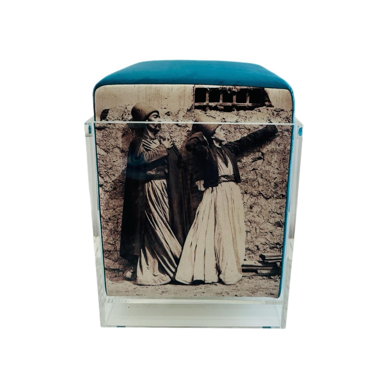 Nada Debs Vintage Floating Stool - Blue