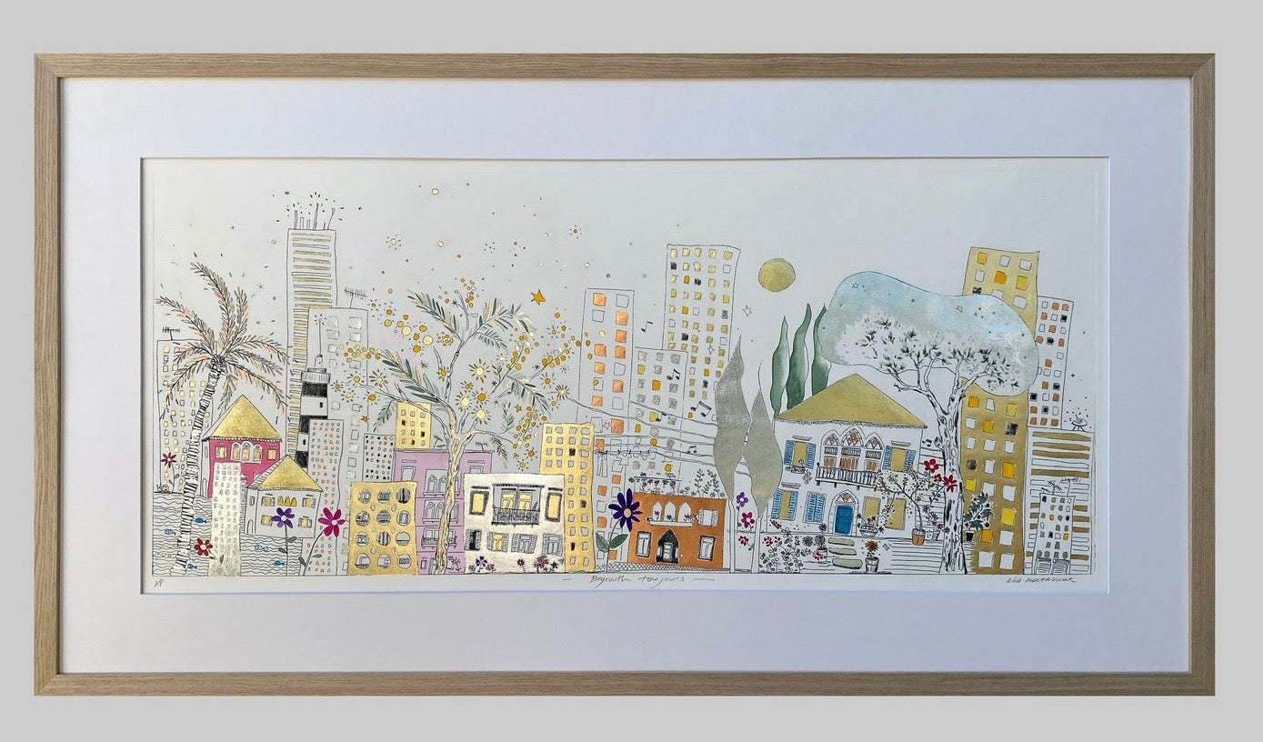 "Beyrouth Toujours" Etching