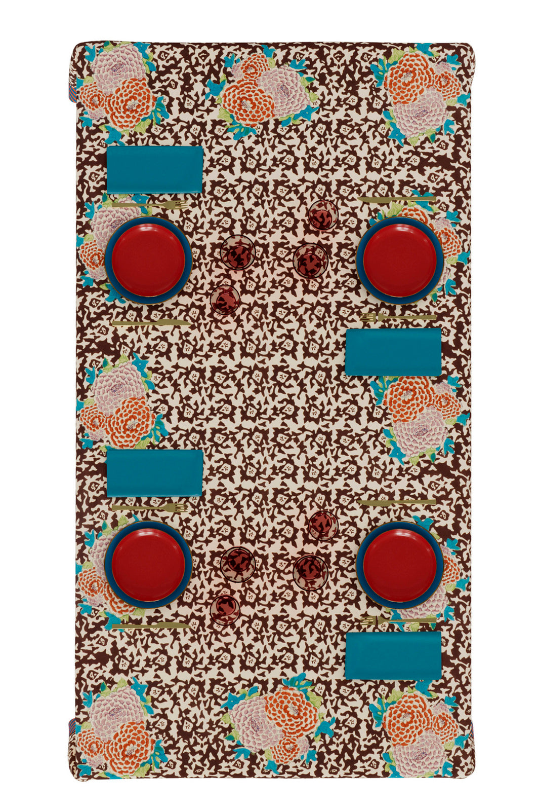 Arabesque Corolla Cotton Tablecloth - 180x350