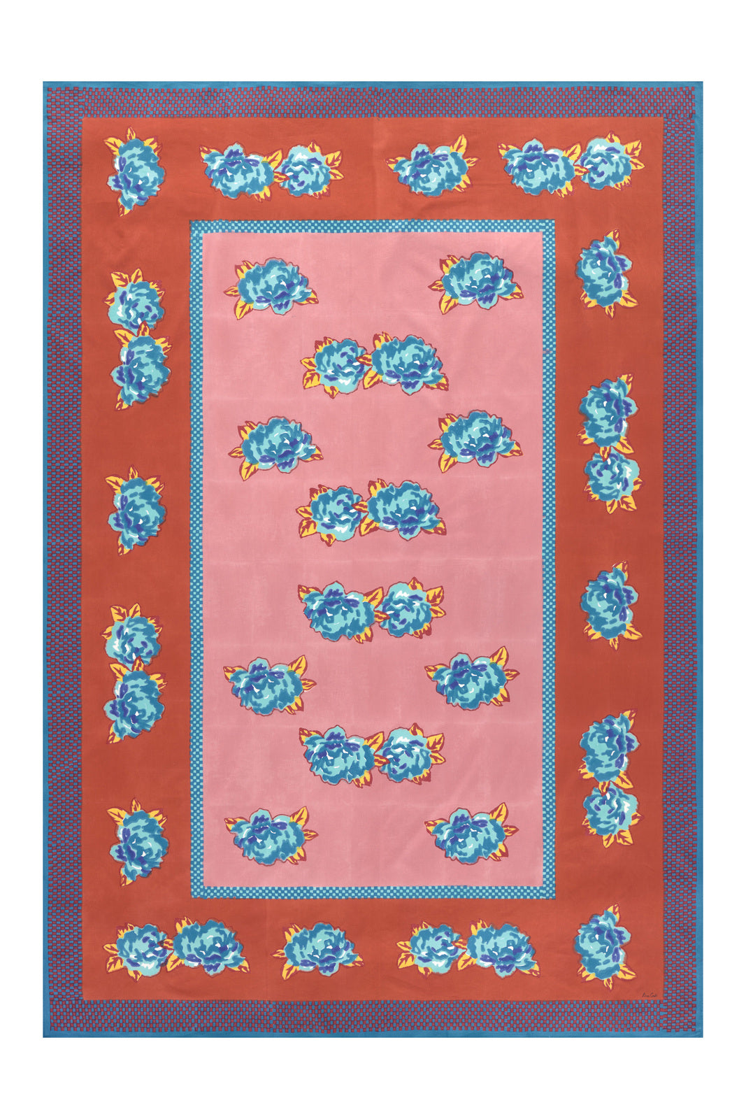 Double Peonia Cotton Tablecloth - 180x350