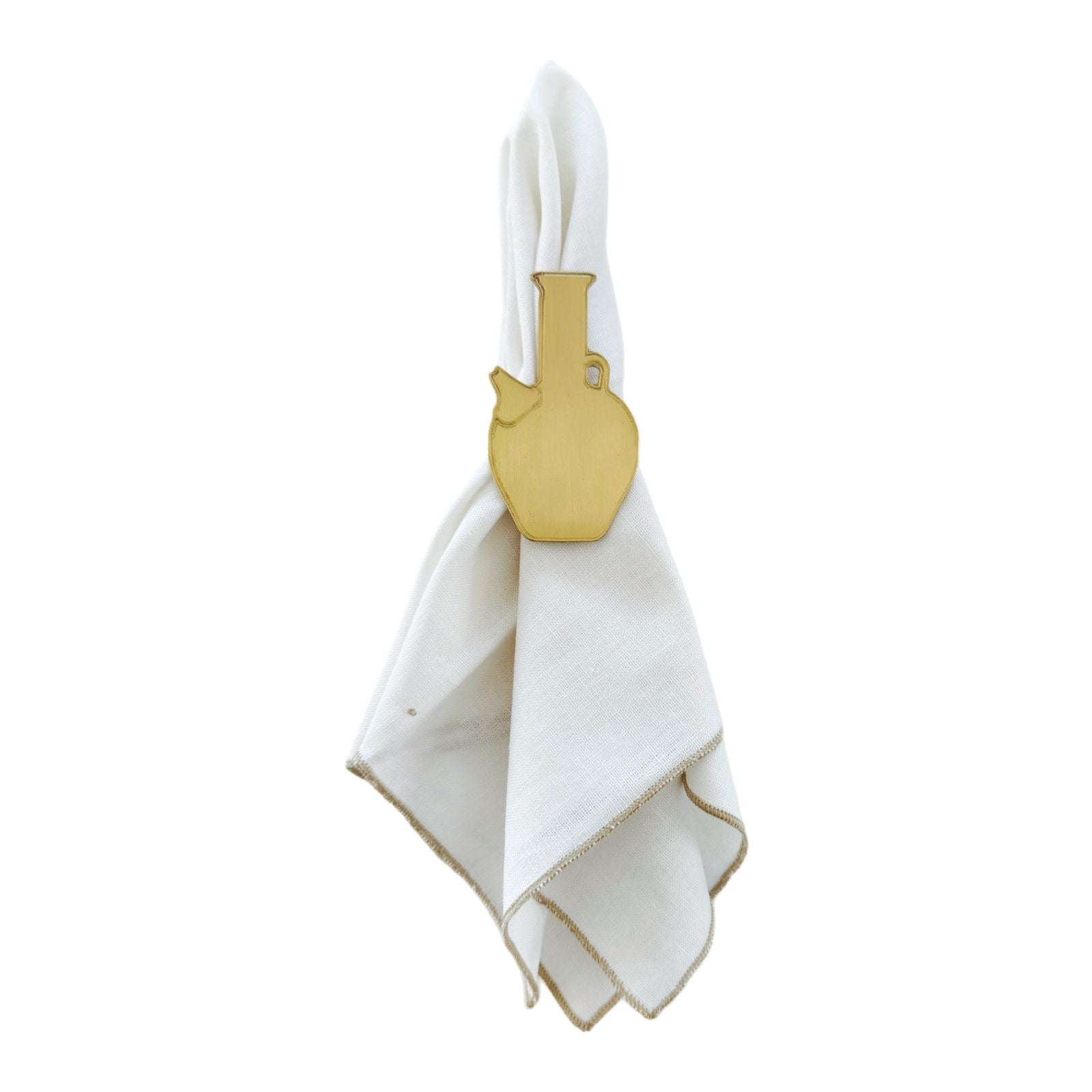 Oudak Rannan Collection Napkin Ring Holders - Gold