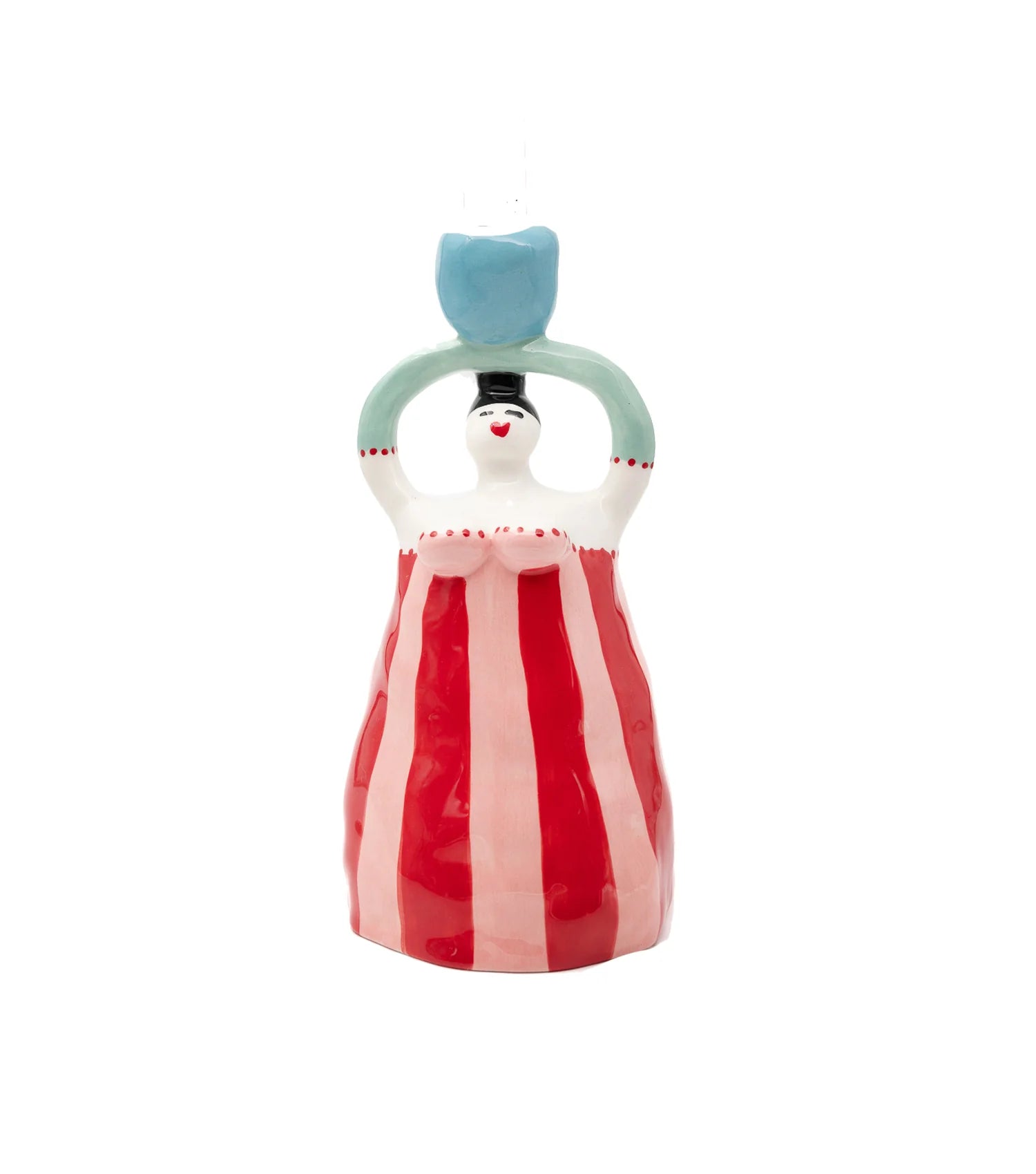 Claudia Red Candle Holder