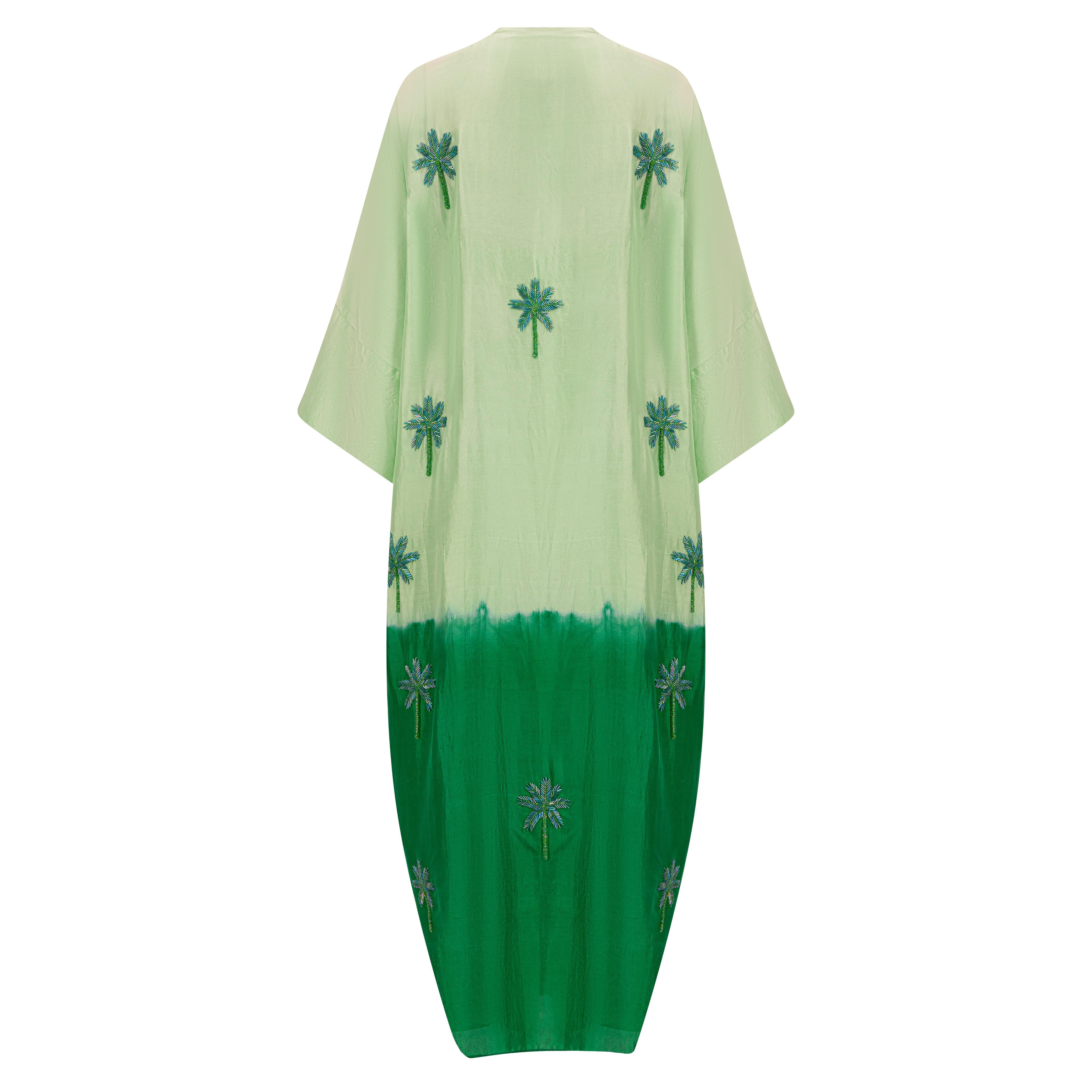 Mint Green Dark Ombre Kimono