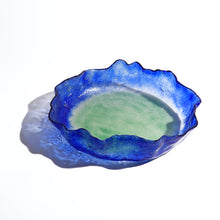 Load image into Gallery viewer, Jelly Glass Round Platter - Blue Green
