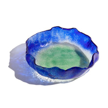 Load image into Gallery viewer, Jelly Glass Round Platter - Blue Green
