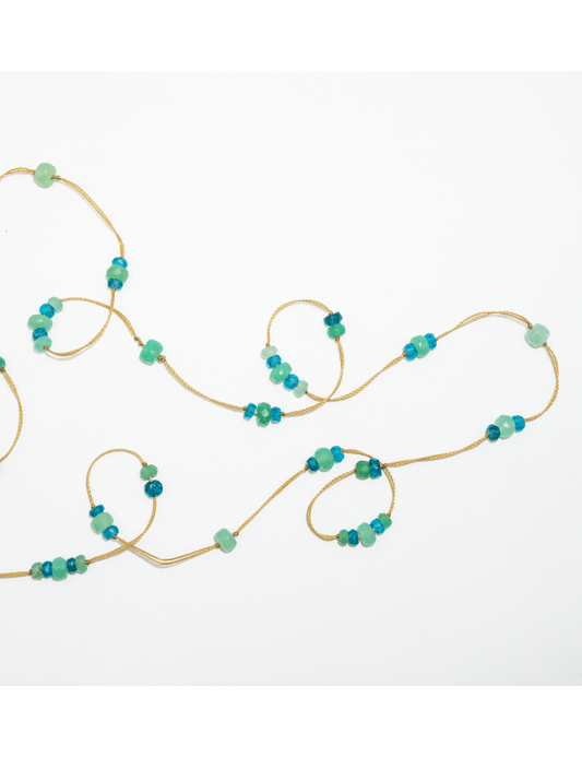 Laly Duo Chrysoprase Apatite Necklace