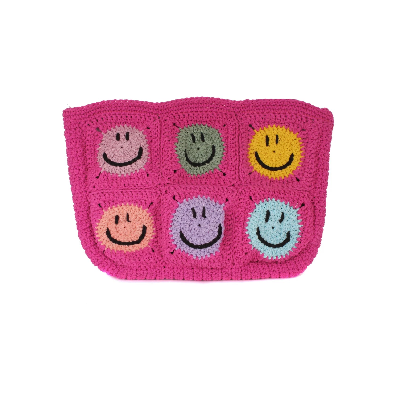 Crochet Smiley Pouch