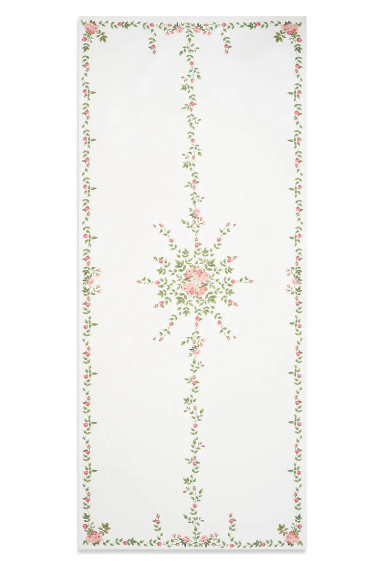 Rose Trellis Linen Tablecloth