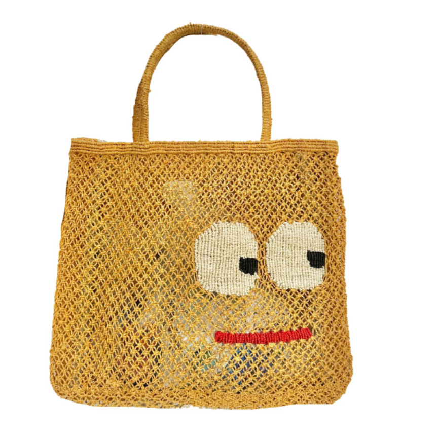 The Jackson Jute Tote Bag Large - Big Eyes