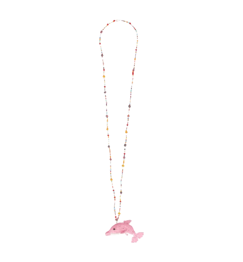Pink Dolphin Necklace