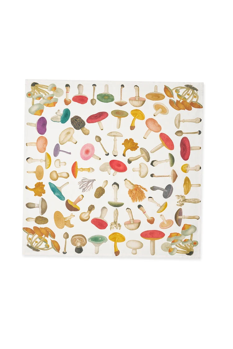 S&B x John Derian White Fungi Linen Napkin
