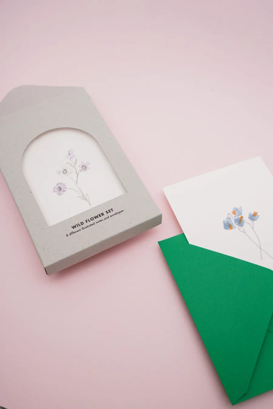 Zenobie Wild FLower Set of 8 Greeting Cards
