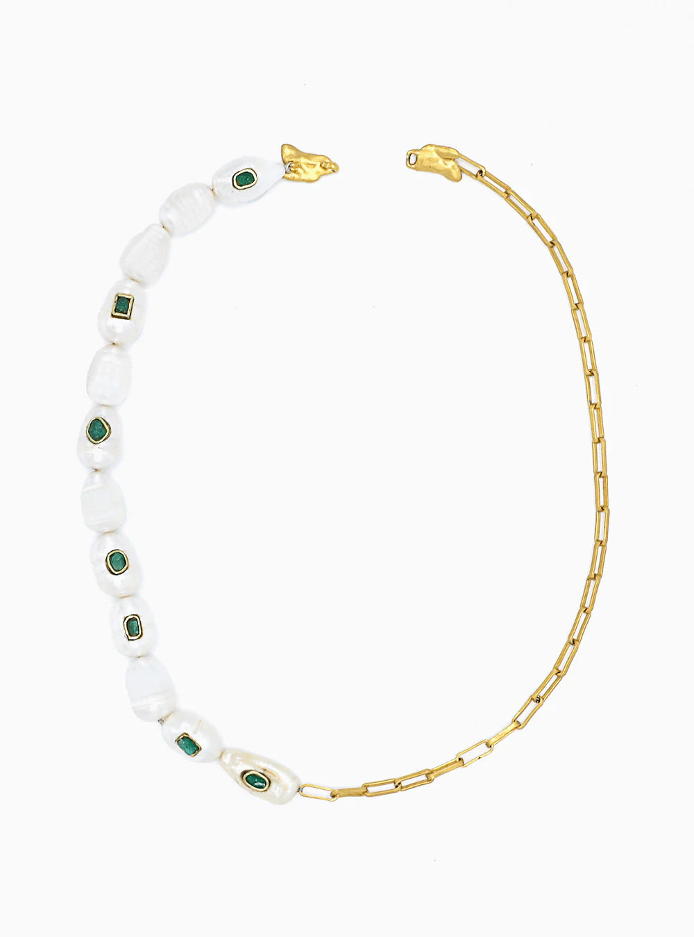 Fenomena Half Delta Emerald Necklace
