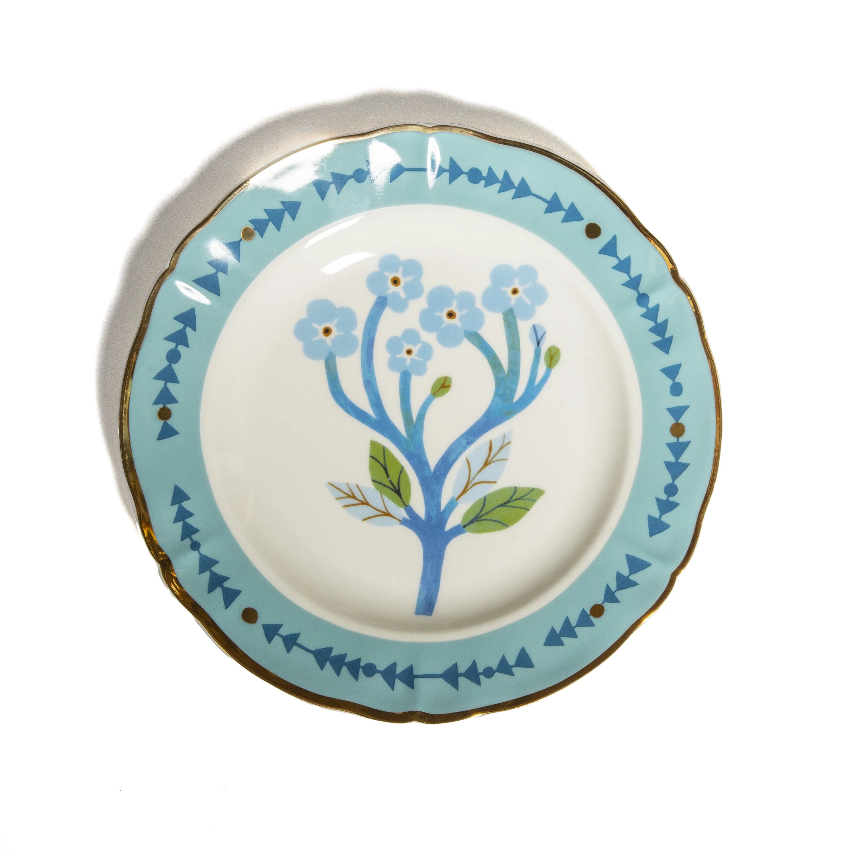 Bitossi Home Botanica Blue Dessert Plate