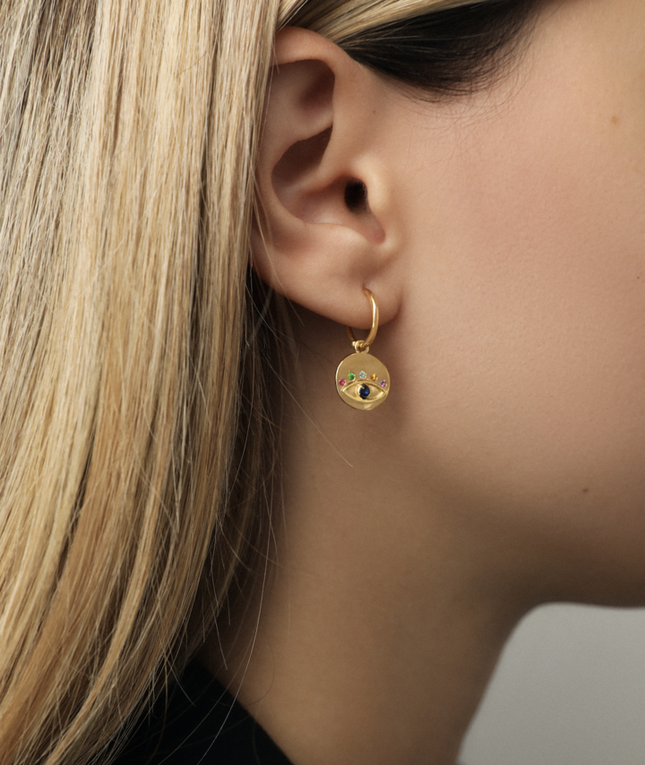 J by Boghossian Hoop Earring - Multicolored Eye