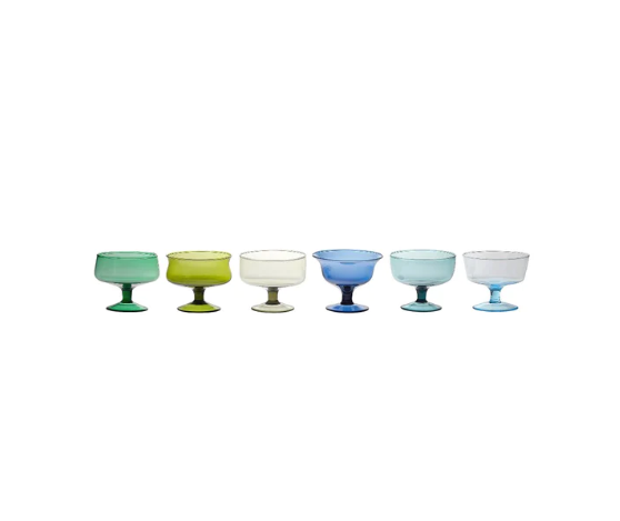 Bitossi Home Glass Bowls Assorted Shapes Set of 6