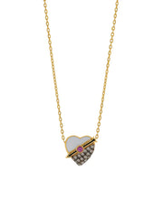 Load image into Gallery viewer, J by Boghossian Mini Sienna Heart Necklace - Brown Diamonds
