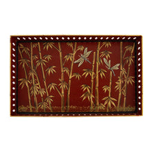 Load image into Gallery viewer, Les Ottomans Rectangle Painted Iron Tray - Chinoiserie
