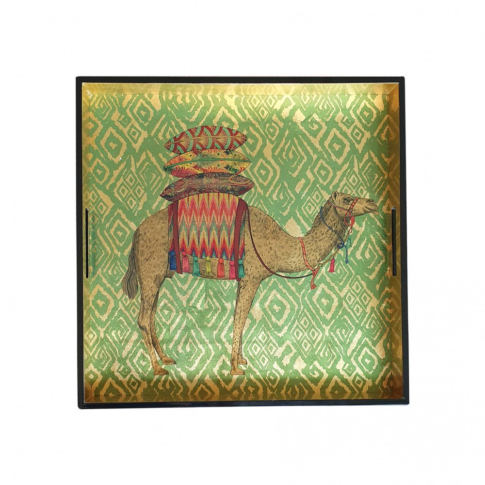 Les Ottomans x Matthew Williamson Lacquered Tray - Camel