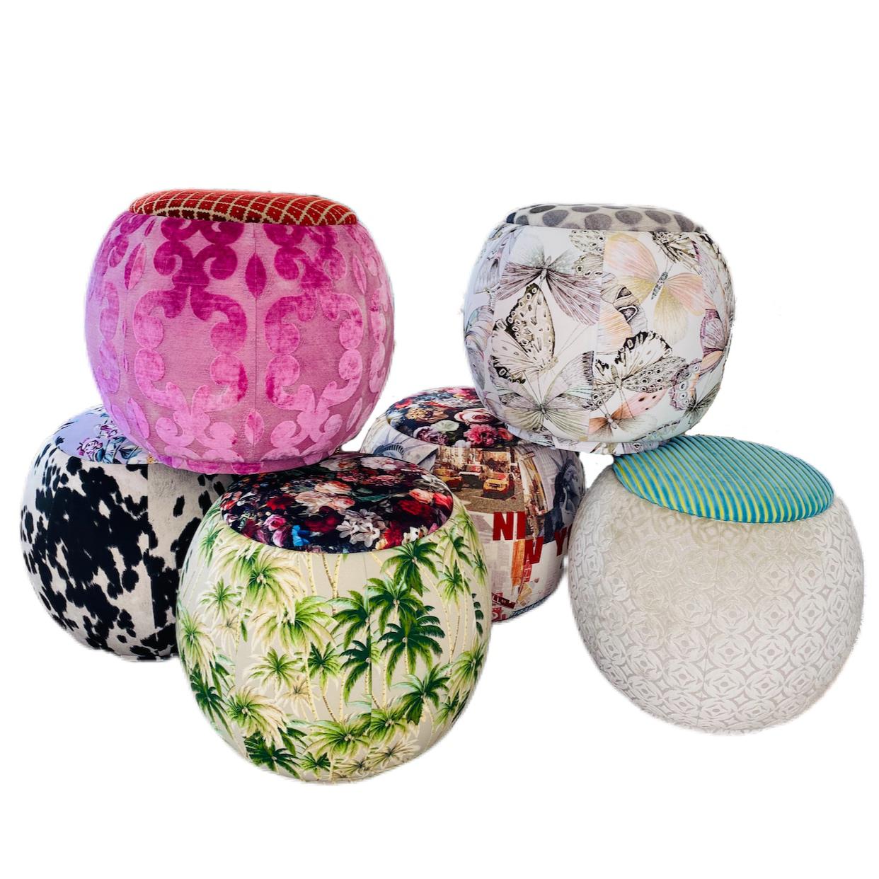 Maison Mishmashi Queen Pouf Chair - Cow & Floral