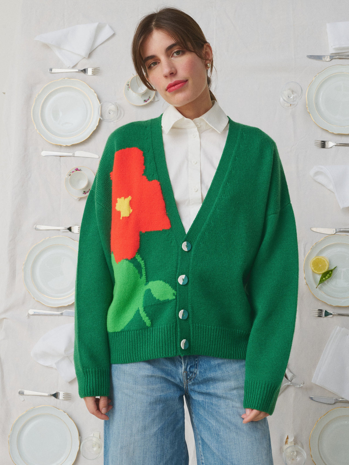 Cardigan Bella - The Garden Green
