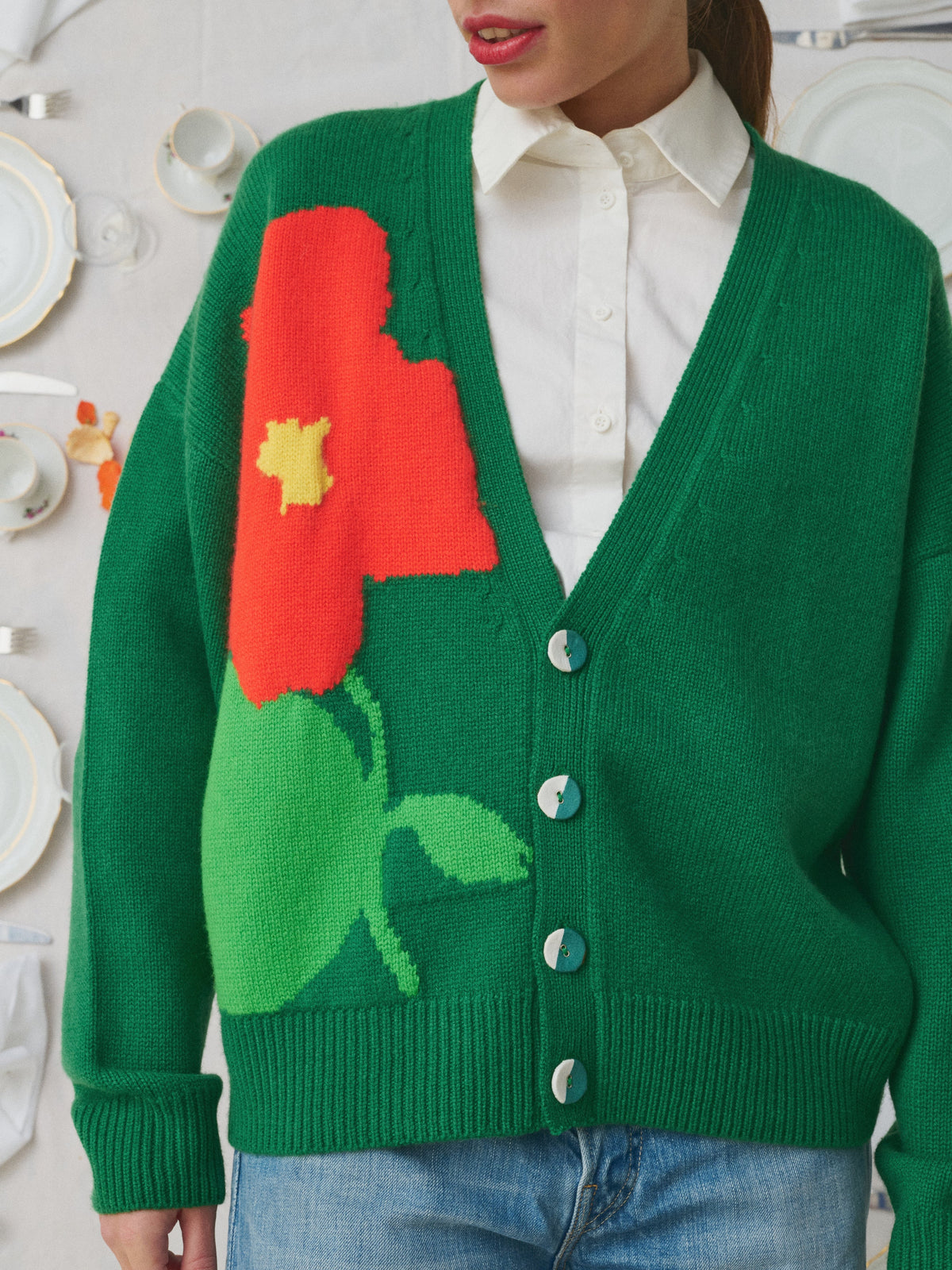 Cardigan Bella - The Garden Green