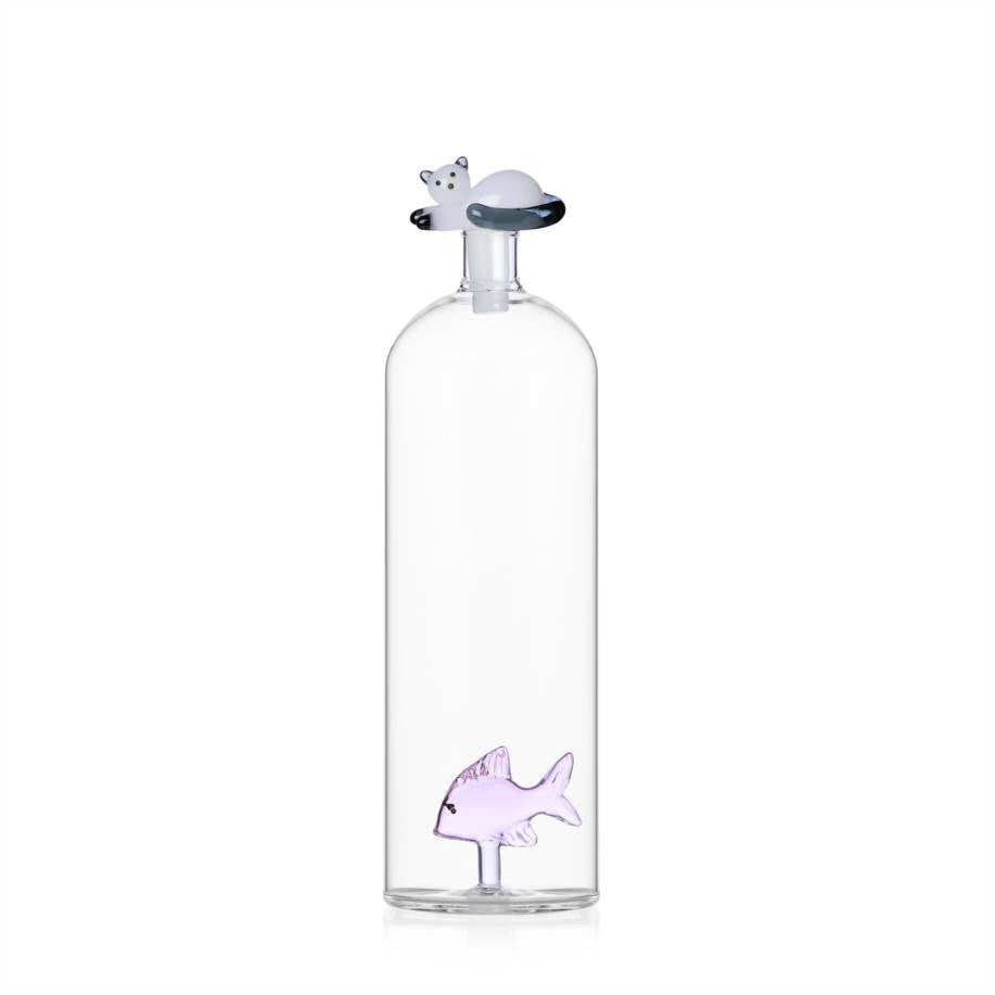 Ichendorf Bottle Pink Fish & White Cat