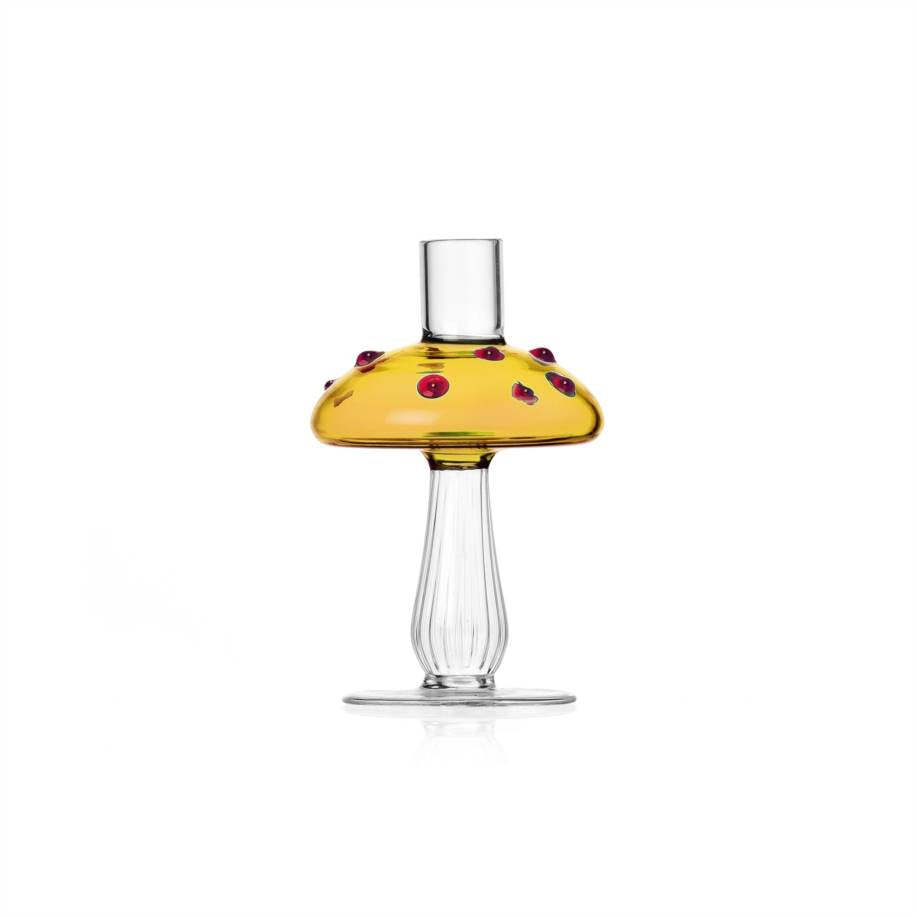 Ichendorf Mushroom Candleholder - Amber