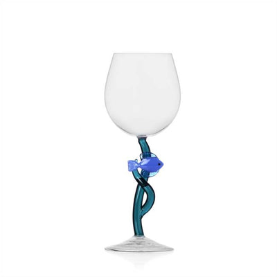 Ichendorf Stemmed Glass Fish Seaweed