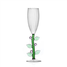 Load image into Gallery viewer, Ichendorf Optical Flute Stemmed Glass Flower
