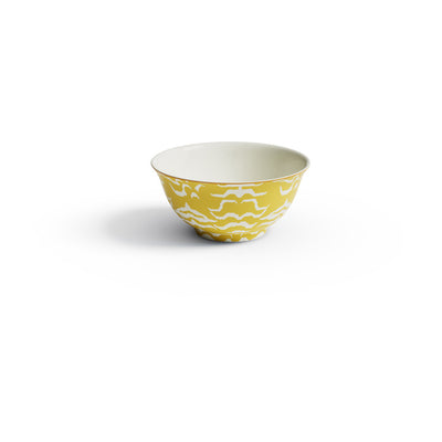 Indian Tiger Porcelain Bowl - Gold
