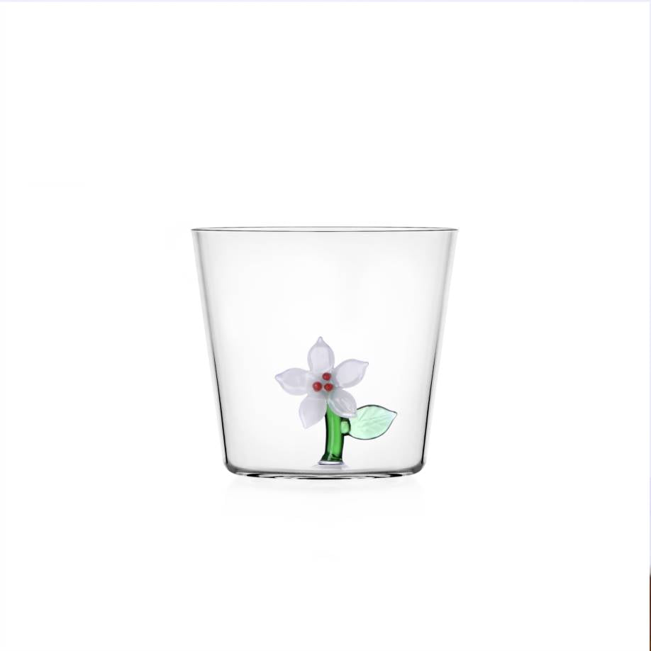 Ichendorf Glass Tumbler Christmas Flowers - White Stars