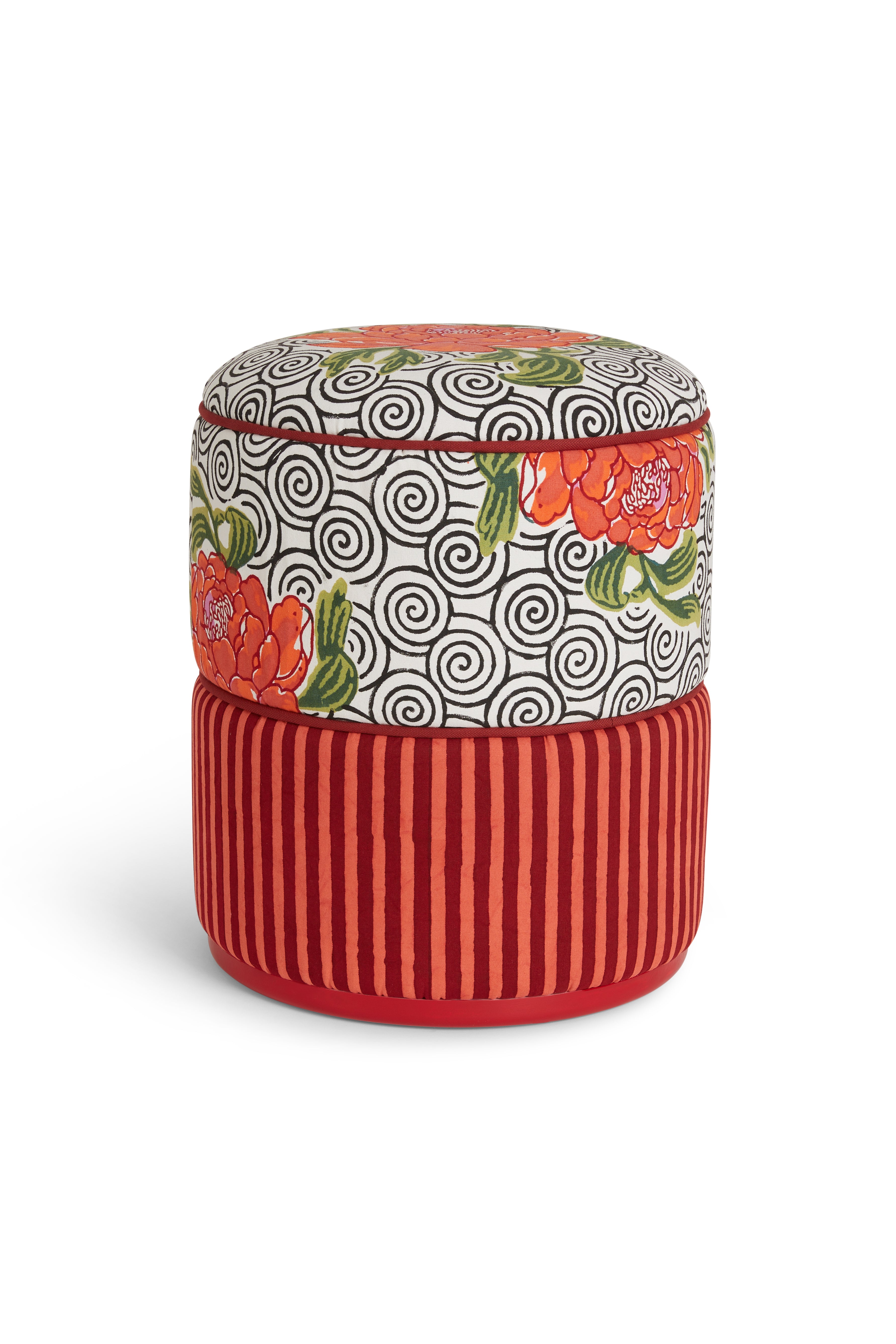 Camelia Black Ottoman Pouf