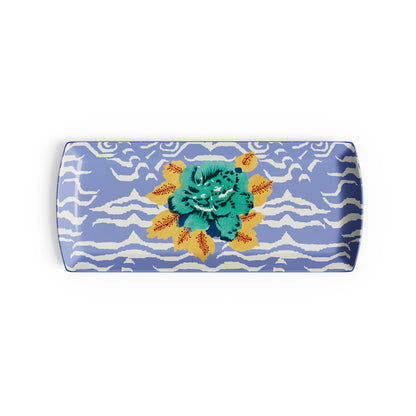 Indian Tiger Porcelain Rectangular Tray -
