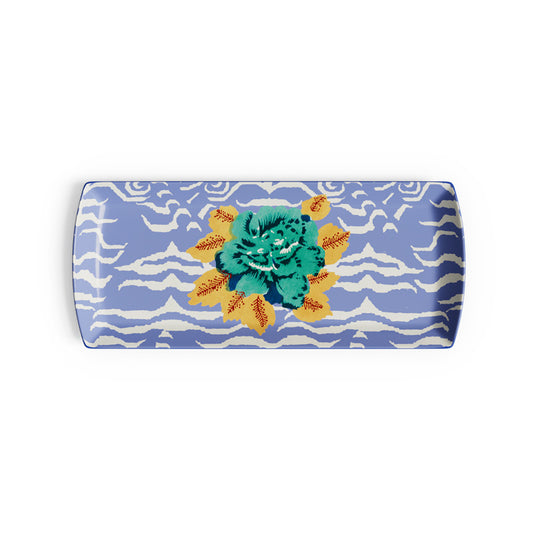Indian Tiger Porcelain Rectangular Tray -
