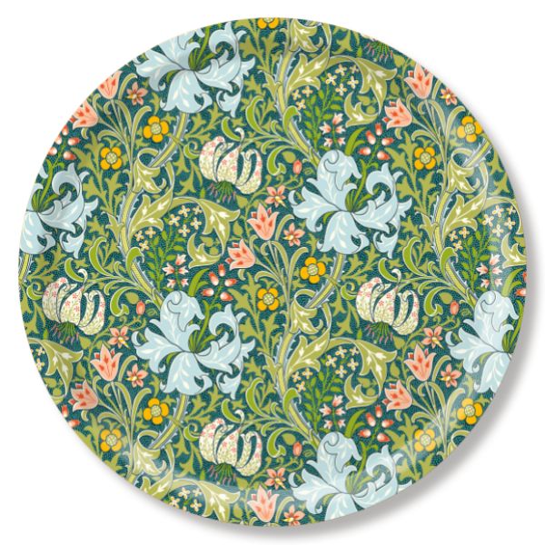 Golden Lily/ Turquoise Tray 39cm
