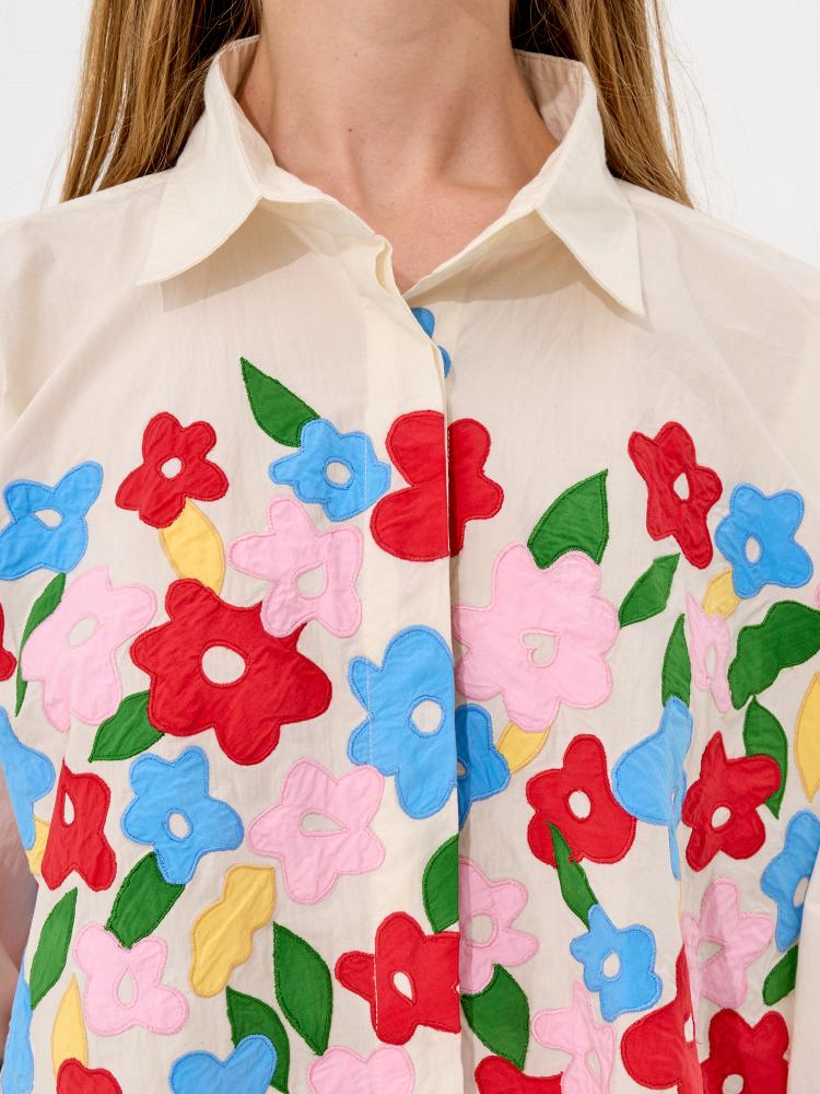 The Greta Shirt - Flower