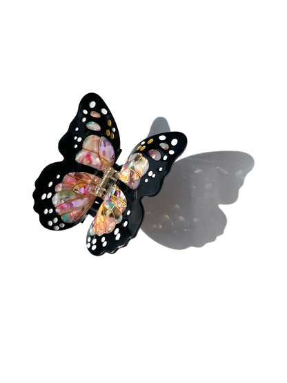 Monarch Butterfly Hand Painted Claw Hair Clip